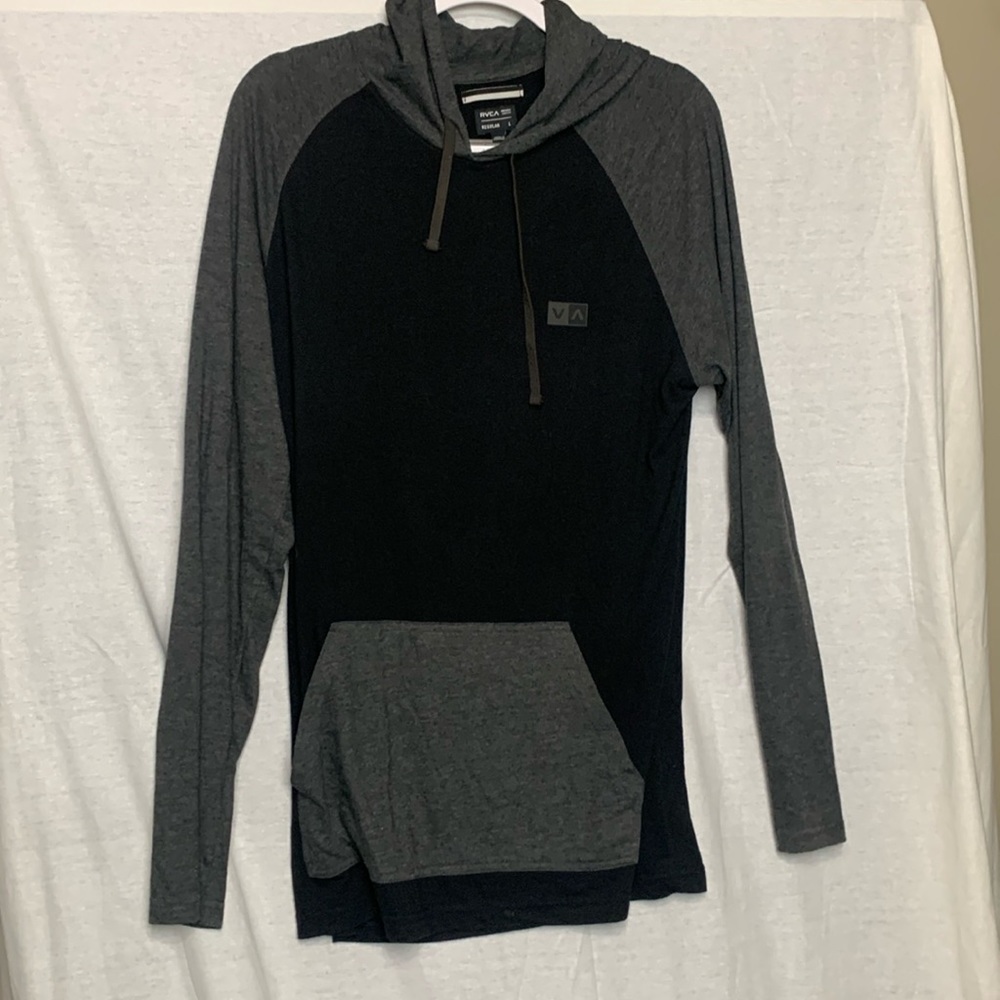 RVCA Lightweight gray hoodie men’s size large regular fit